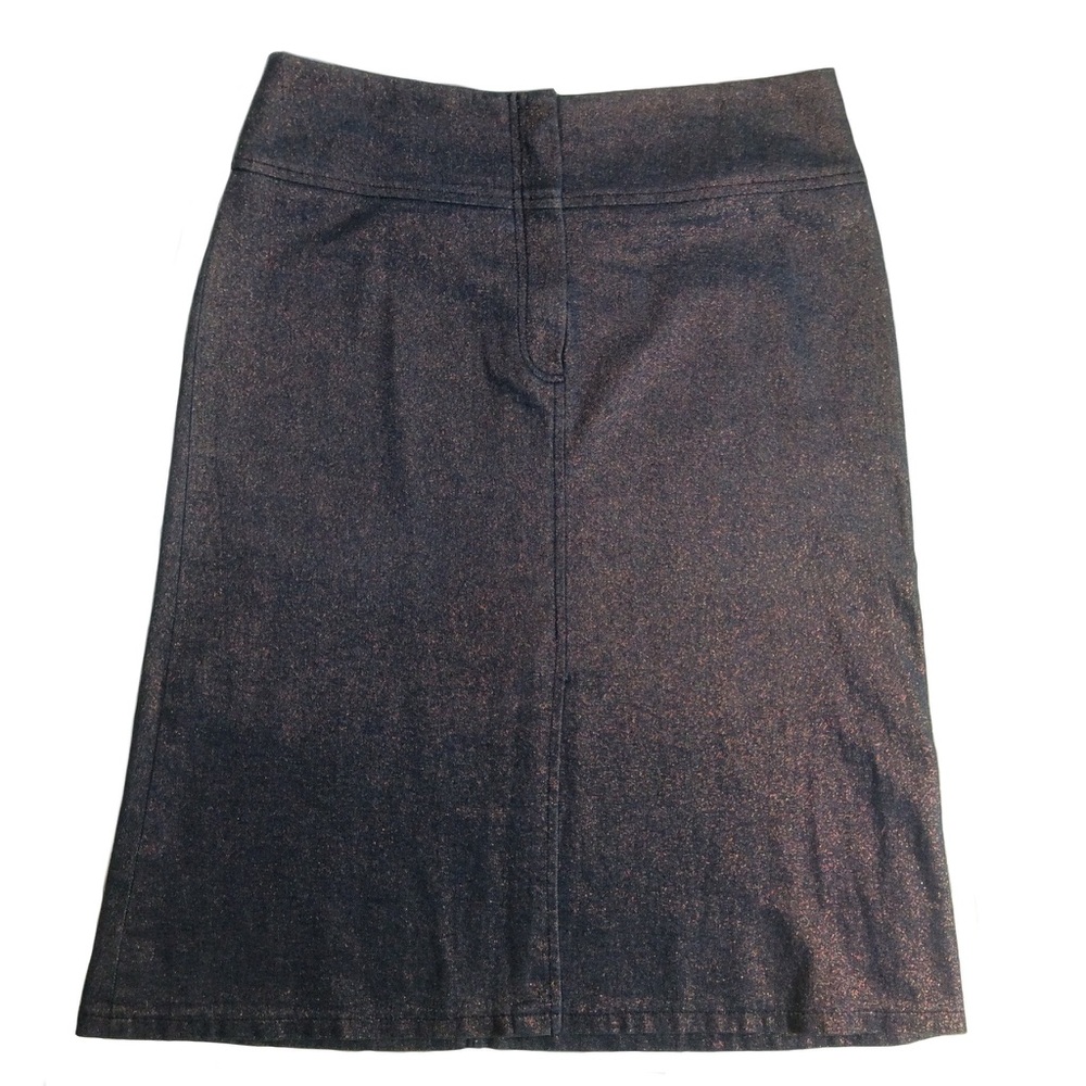 Nanette Lepore Blue Sparkle Denim Skirt